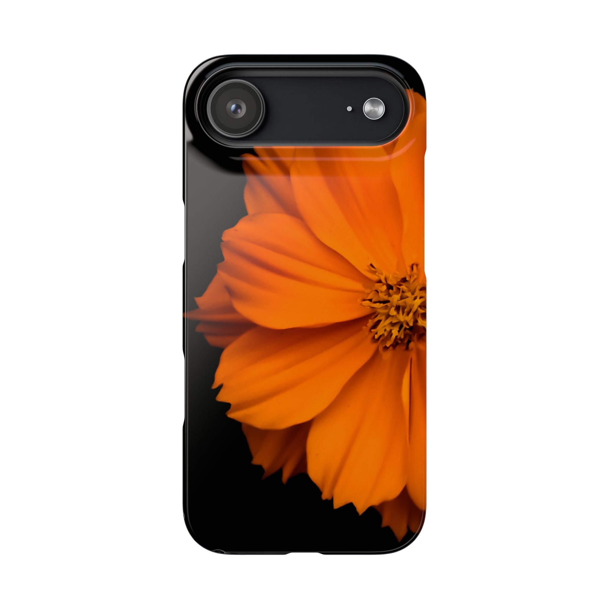 Phone Case - Orange Cosmos Floral Snap Case | Slim Protective Flower Design