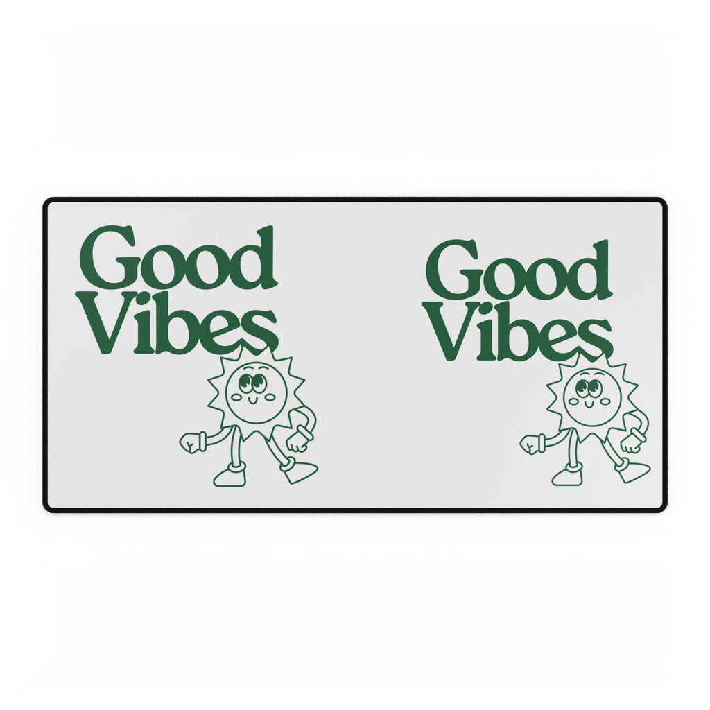 Good Vibes Desk Mat — Retro Sun Character Large Mouse Pad