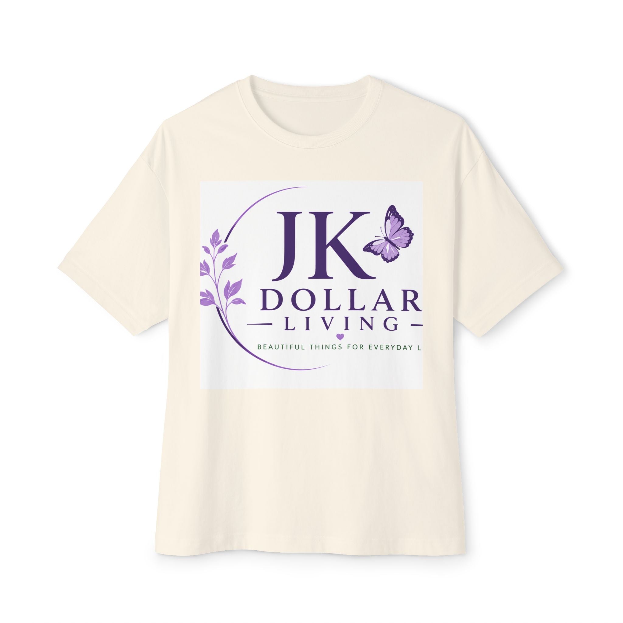 JK Dollar Living Logo Tee — Inspirational Butterfly Graphic T-Shirt