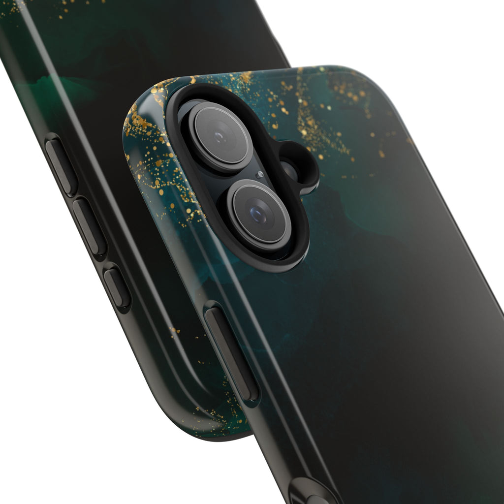 Tough Phone Case — Emerald Marble with Gold Flecks