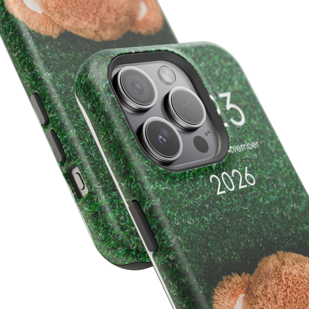 Teddy Bear Grass Phone Case — Cute Plush Toy Design Impact-Resistant Case