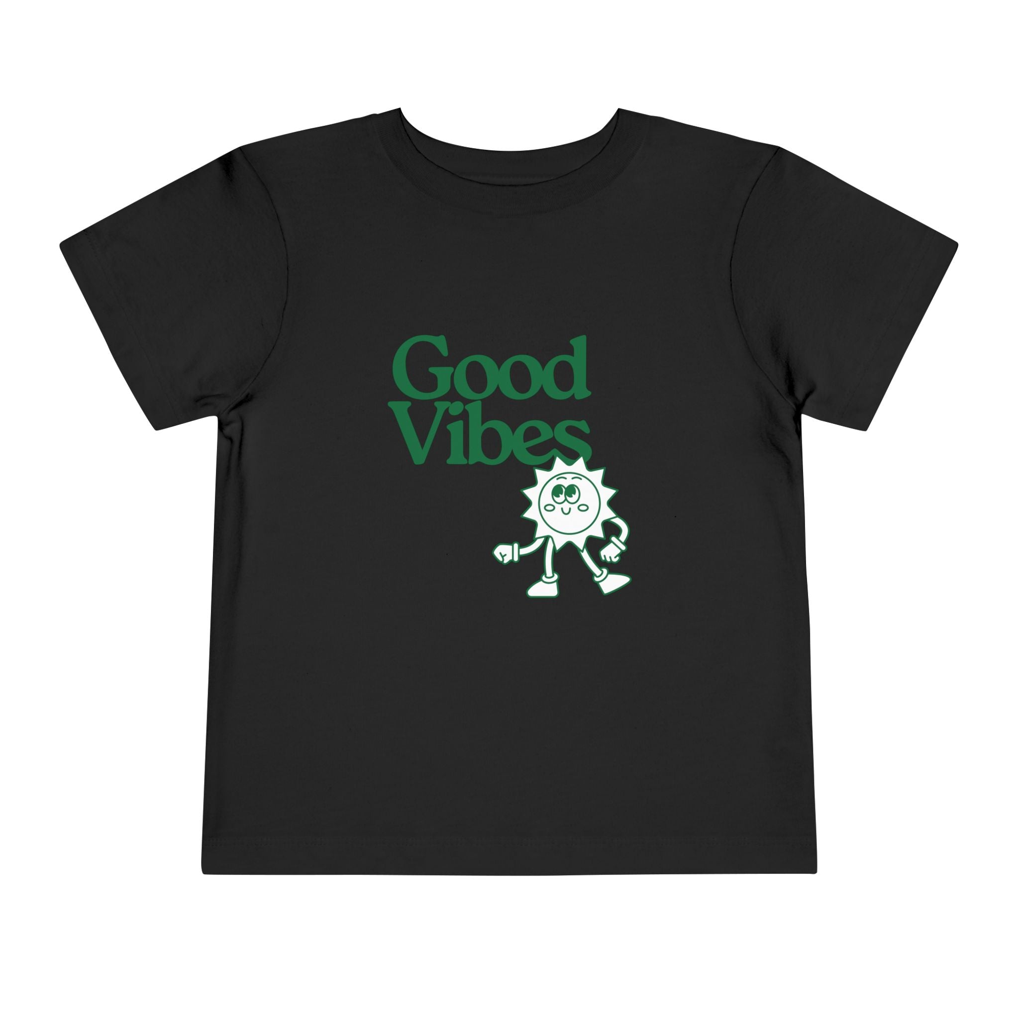 Good Vibes Toddler Tee — Cute Retro Sun Graphic Kids T‑Shirt
