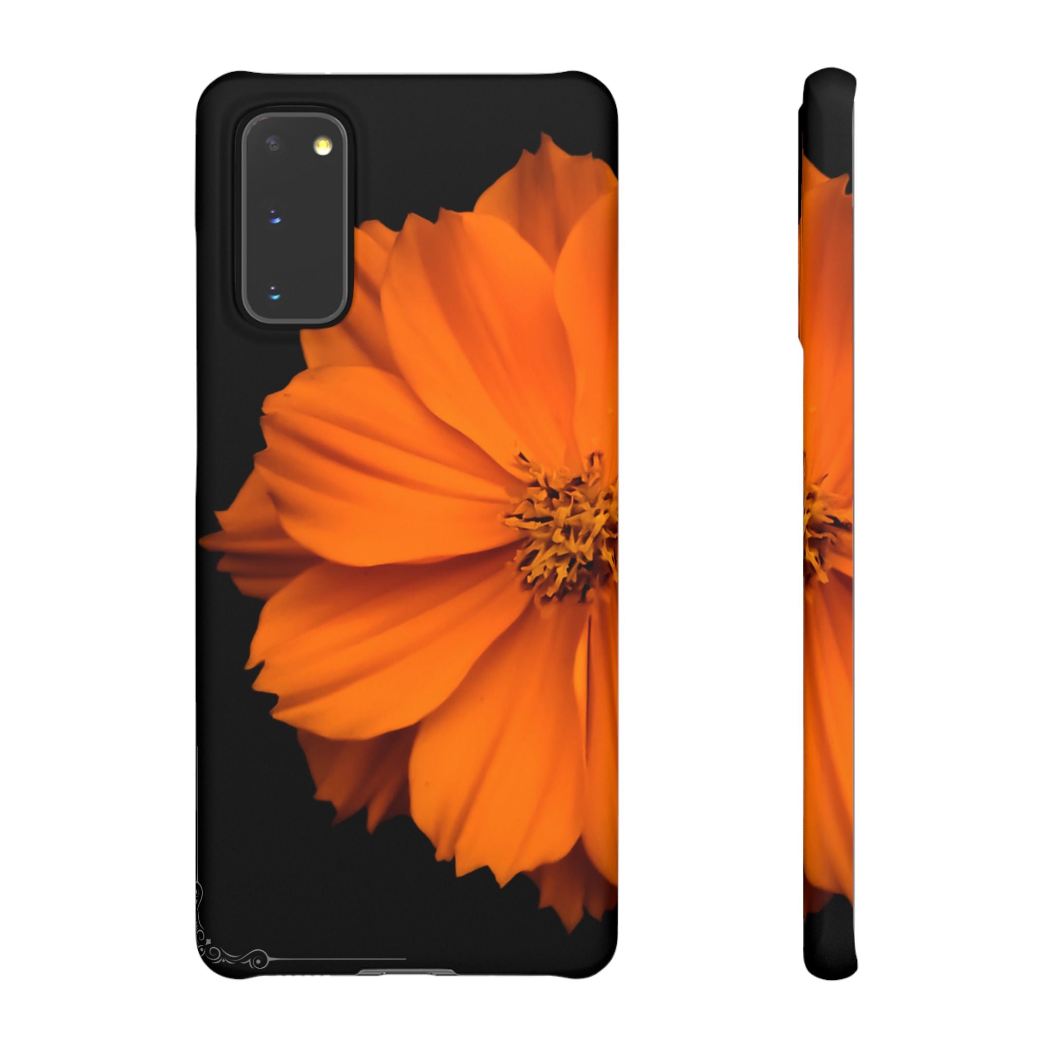Phone Case - Orange Cosmos Floral Snap Case | Slim Protective Flower Design