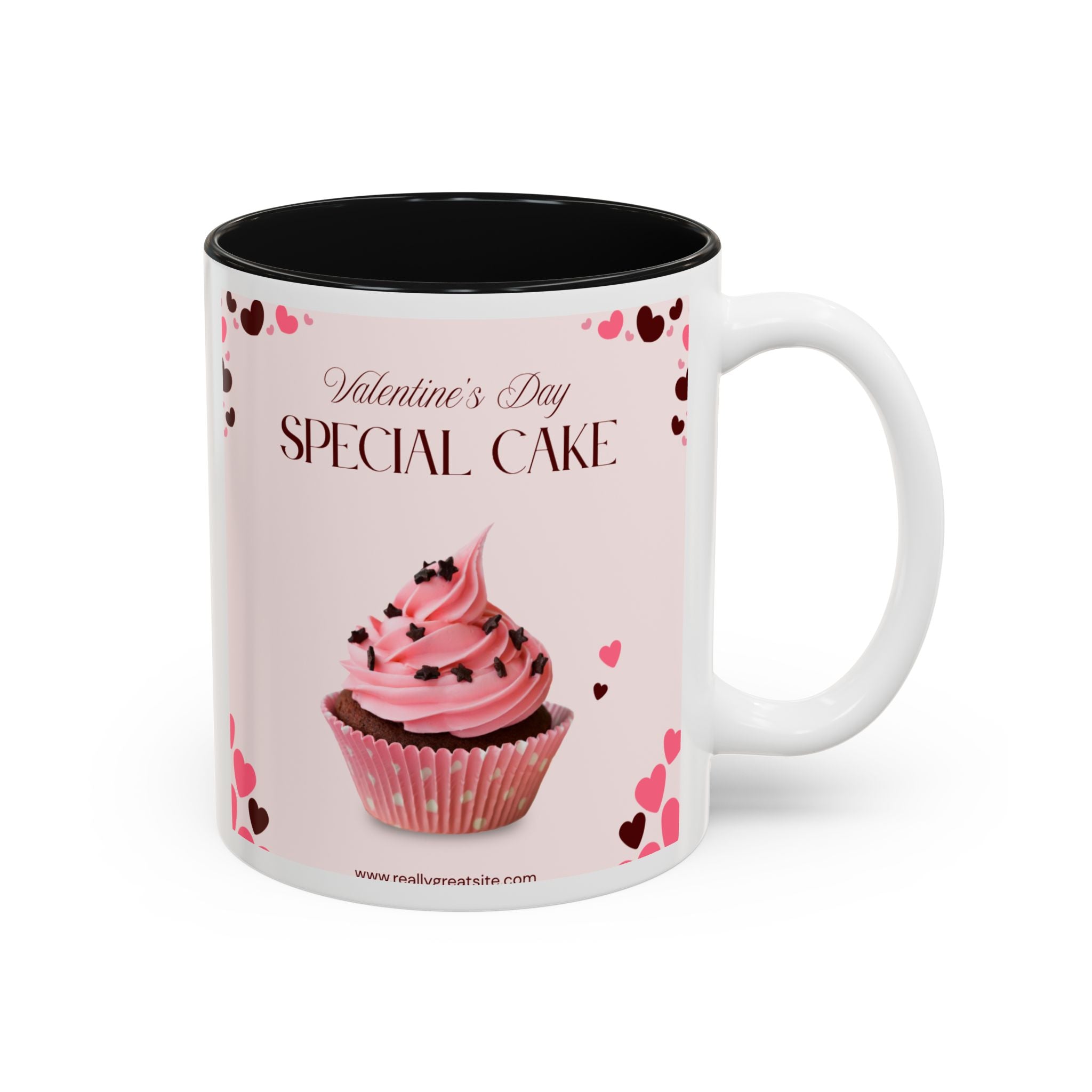 You’re My Sweetheart Cake Mug — Valentine’s Day Pink Cup with Cupcake & Hearts (11oz/15oz)