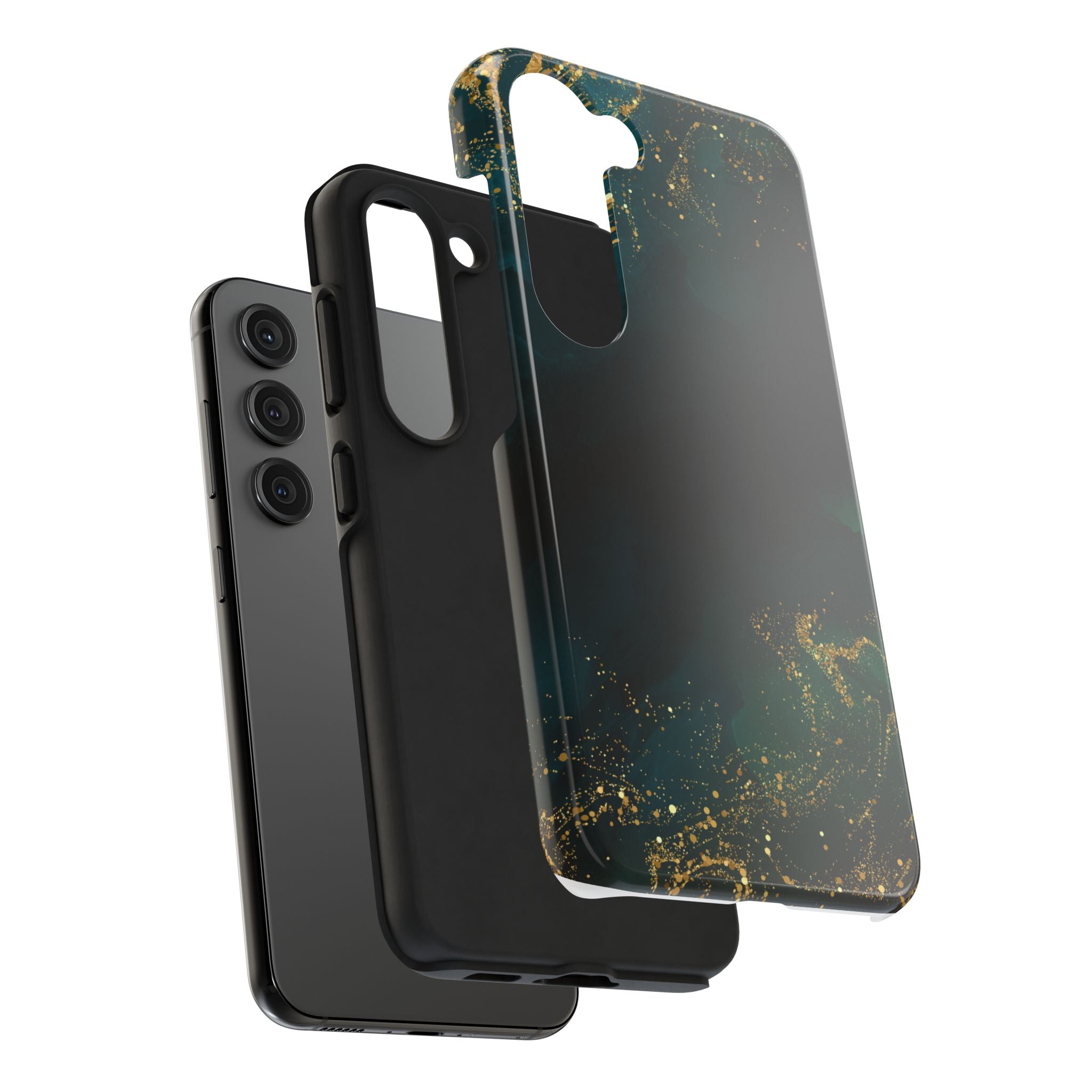 Tough Phone Case — Emerald Marble with Gold Flecks