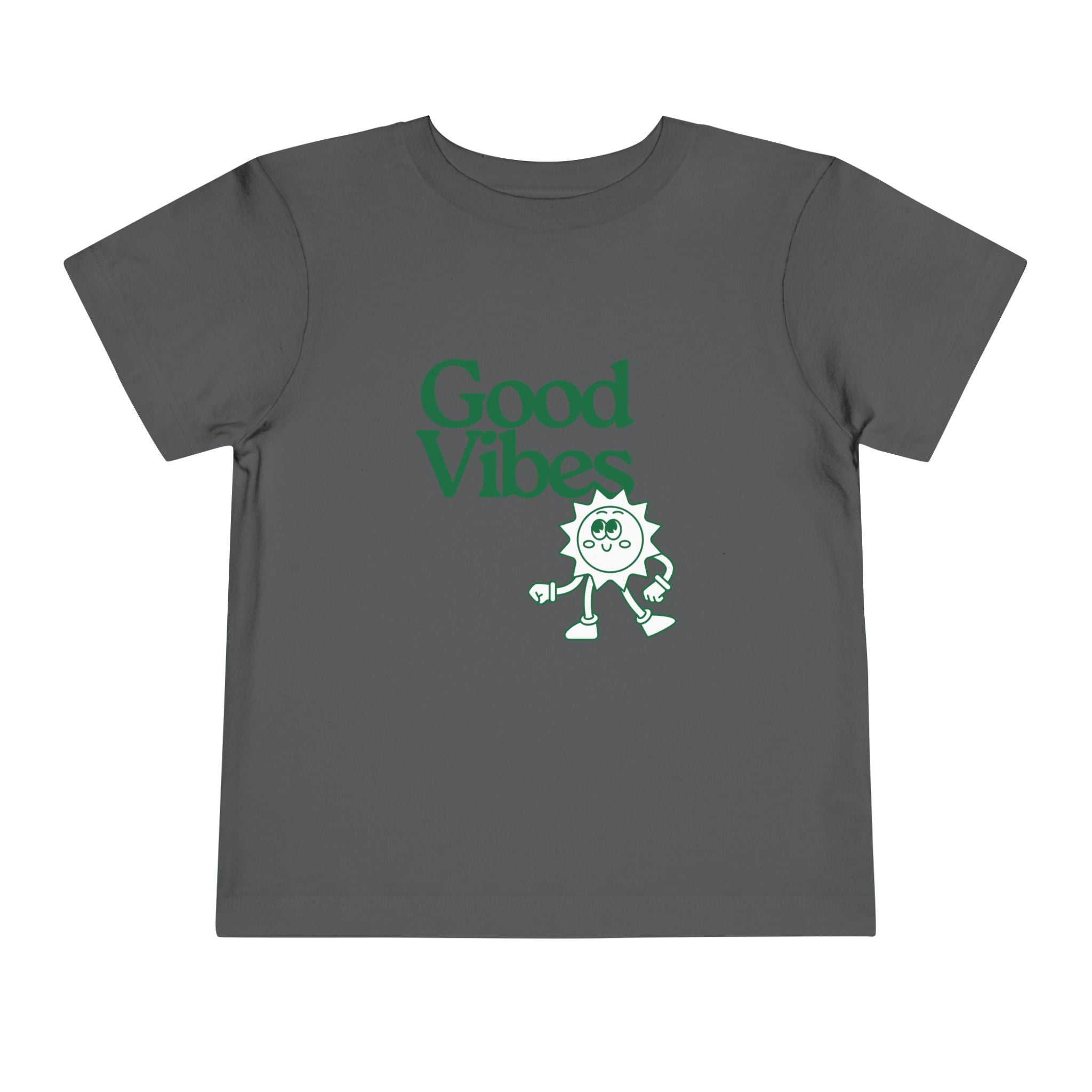 Good Vibes Toddler Tee — Cute Retro Sun Graphic Kids T‑Shirt