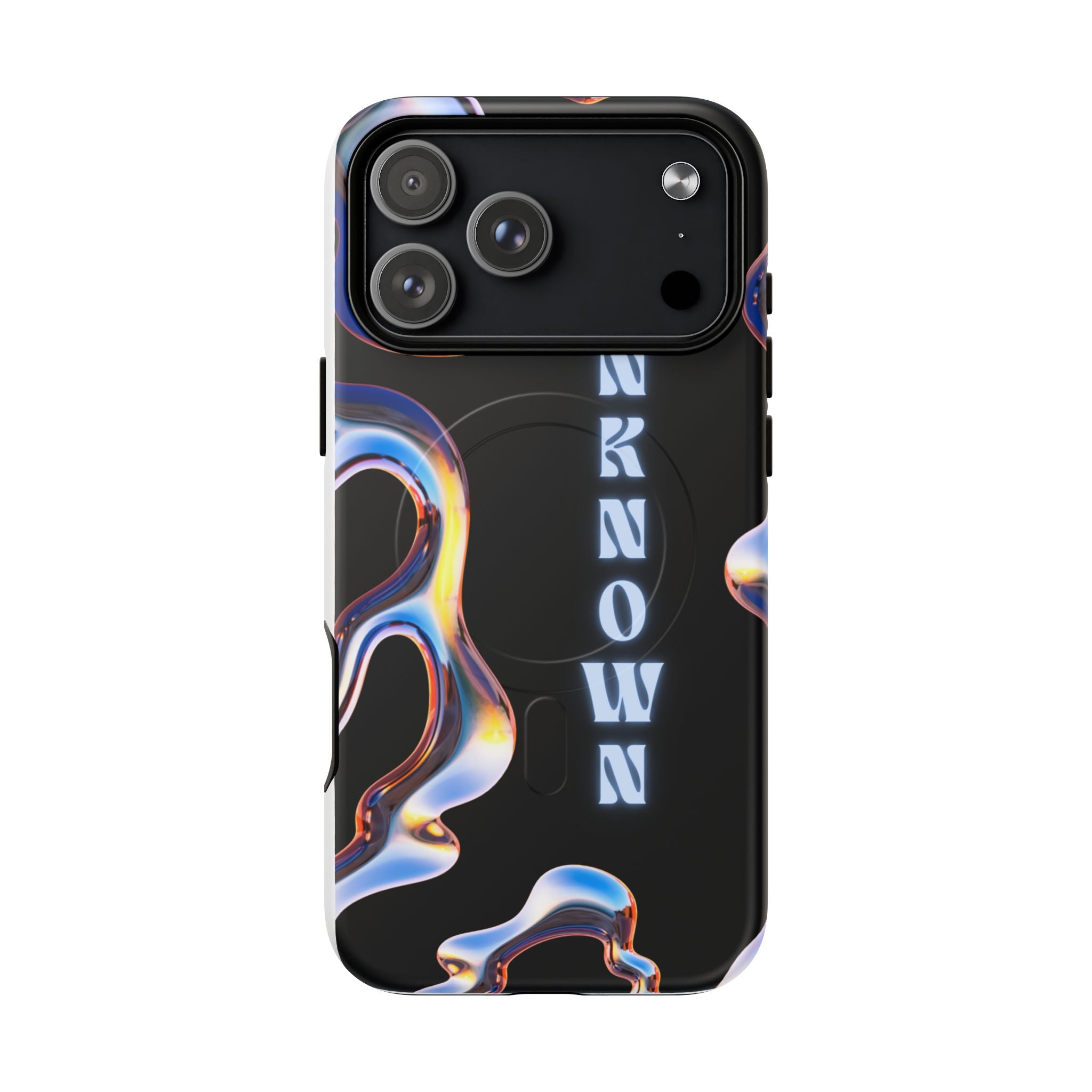 Tough Magnetic Case — "Embrace the Unknown" Black Iridescent Phone Cover