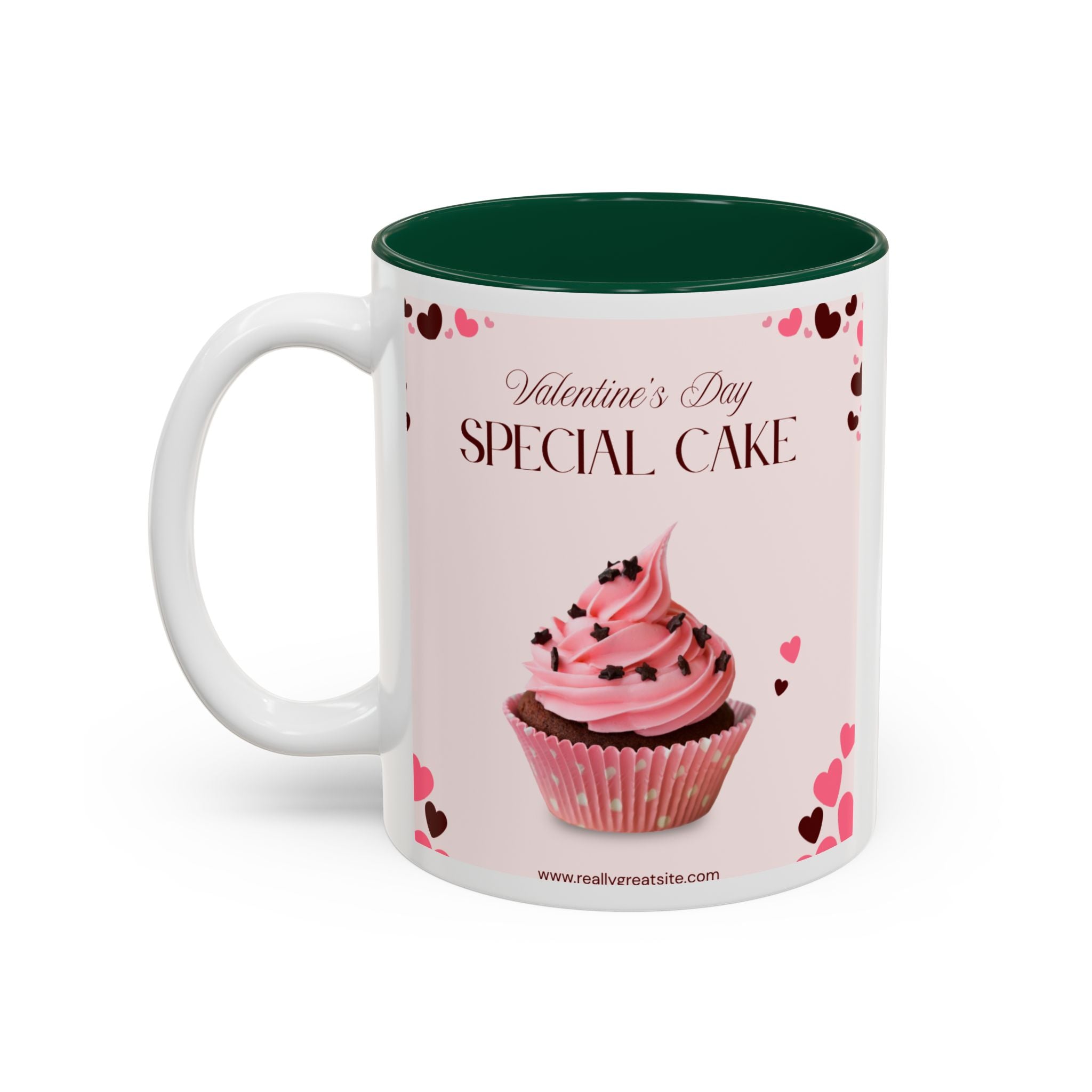 You’re My Sweetheart Cake Mug — Valentine’s Day Pink Cup with Cupcake & Hearts (11oz/15oz)