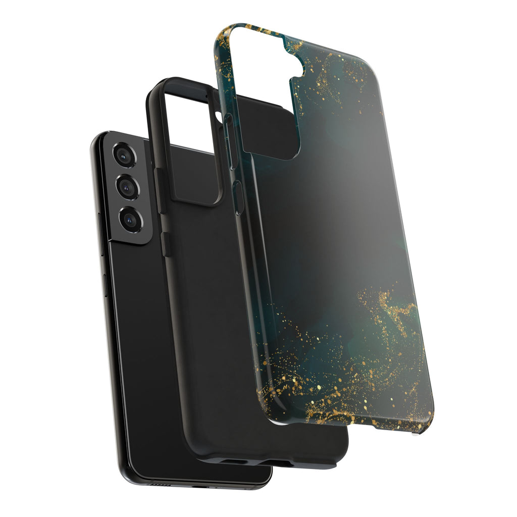 Tough Phone Case — Emerald Marble with Gold Flecks