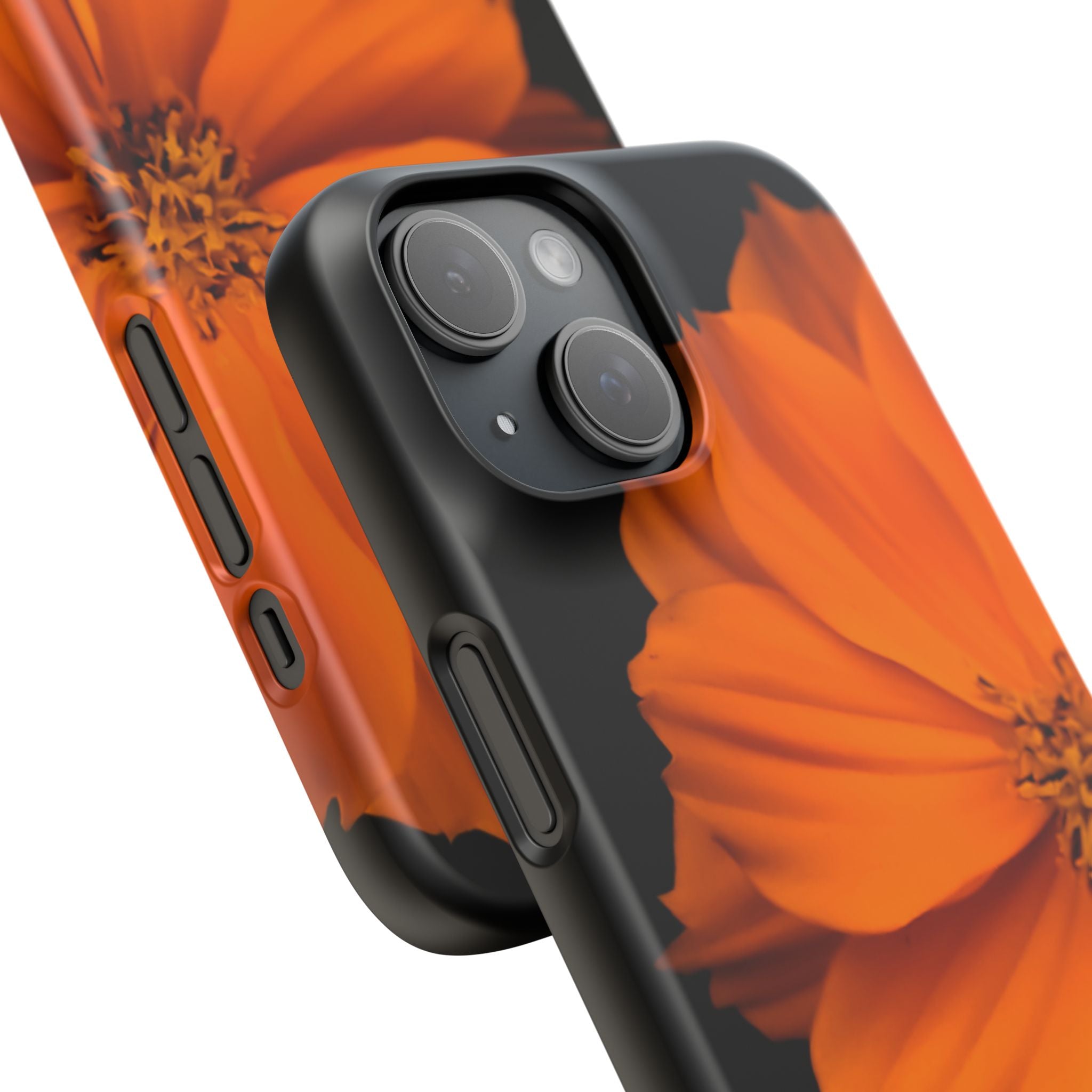 Phone Case - Orange Cosmos Floral Snap Case | Slim Protective Flower Design