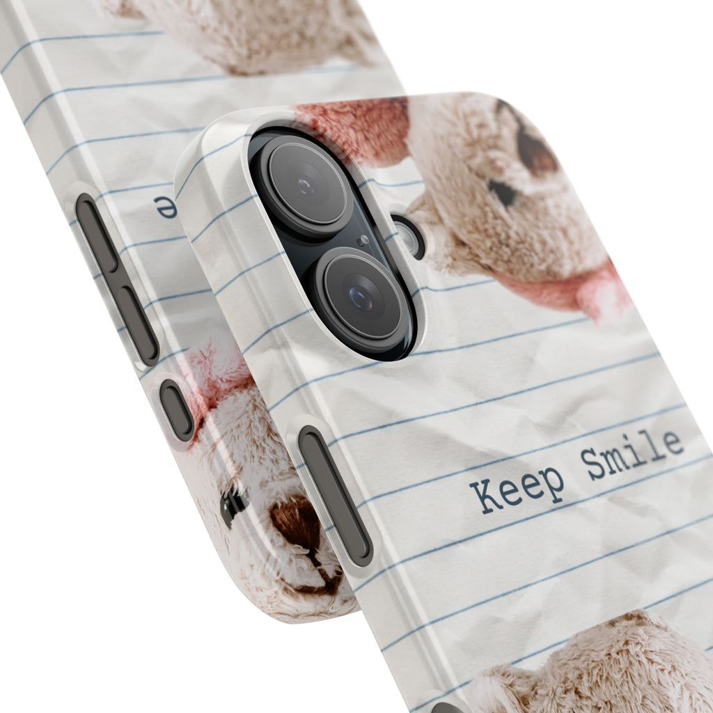 Slim Phone Case — ‘Keep Smile’ Teddy Bear Cute Protective Cover