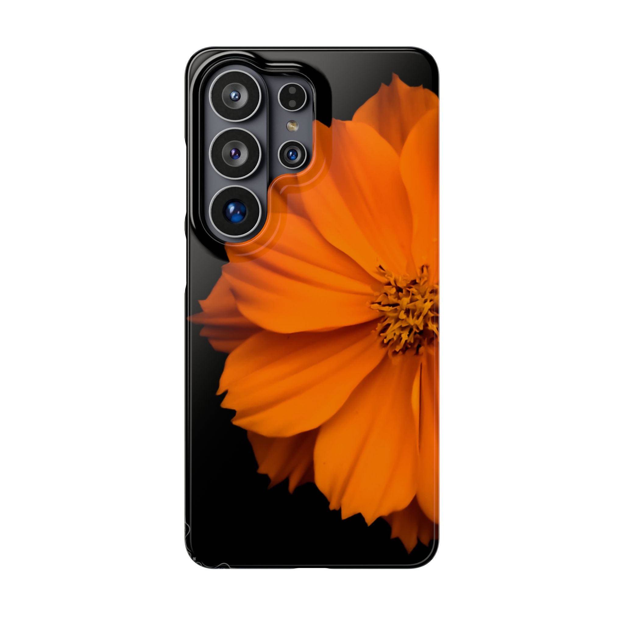 Phone Case - Orange Cosmos Floral Snap Case | Slim Protective Flower Design